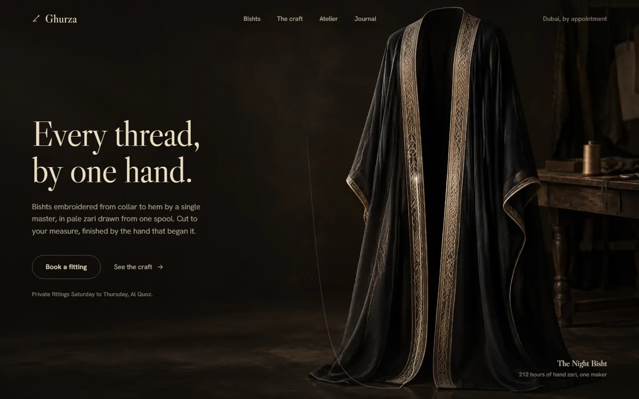 Ghurza, menswear concept website by Web Tactics